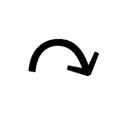 Clockwise Top Semicircle Arrow PNG Image