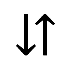 Down Arrow Left of Up Arrow PNG Image