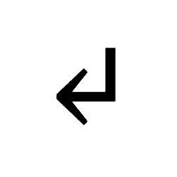 Down Arrow with Corner Left PNG Image