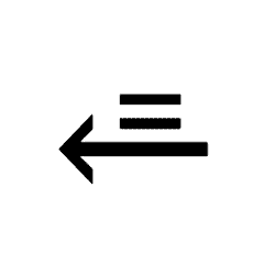 Equals Sign Above Left Arrow PNG Image