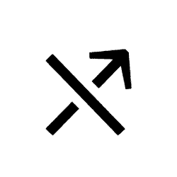 Falling Diagonal Crossing North East Arrow PNG Image