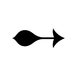 Heavy Teardrop-Shanked Right Arrow PNG Image