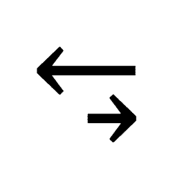 Left Arrow Above Short Right Arrow PNG Image