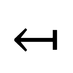 Left Arrow from Bar PNG Image