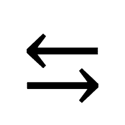 Left Arrow Over Right Arrow PNG Image