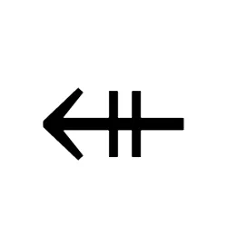 Left Arrow with Double Vertical Stroke Webp Image