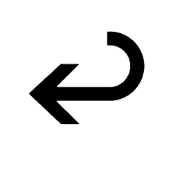 Left Arrow with Hook PNG Image