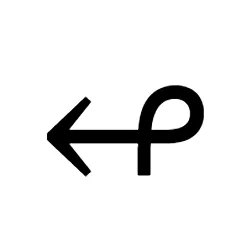 Left Arrow with Loop Webp Image