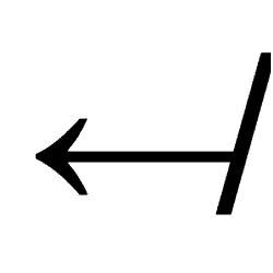 Left Arrow with Stroke PNG Image