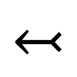 Left Arrow with Tail PNG Image