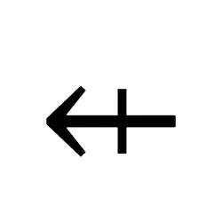 Left Arrow with Vertical Stroke Webp Image