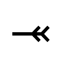 Left Double Arrow-Tail PNG Image