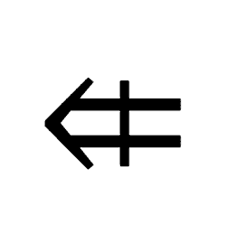 Left Double Arrow with Vertical Stroke PNG Image