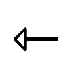 Left Open-Headed Arrow PNG Image