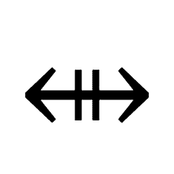 Left Right Arrow with Double Vertical Stroke PNG Image