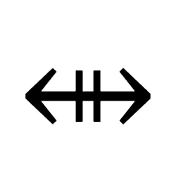 Left Right Arrow with Double Vertical Stroke Webp Image