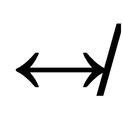 Left Right Arrow with Stroke PNG Image