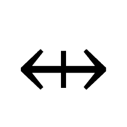 Left Right Arrow with Vertical Stroke PNG Image