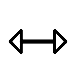 Left Right Open-Headed Arrow PNG Image