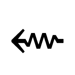 Left Squiggle Arrow PNG Image