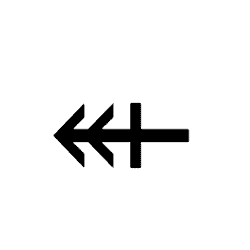 Left Two-Headed Arrow with Vertical Stroke PNG Image