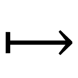 Long Right Arrow from Bar PNG Image