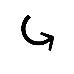 Lower Left Semicircular Anticlockwise Arrow PNG Image