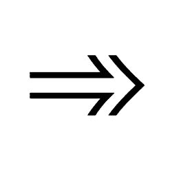 Open-Outlined Right Arrow PNG Image