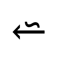 Reverse Tilde Operator Above Left Arrow PNG Image