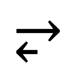 Right Arrow Above Short Left Arrow PNG Image