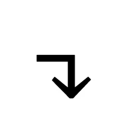 Right Arrow with Corner Down Webp Image