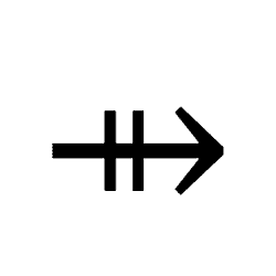 Right Arrow with Double Vertical Stroke PNG Image