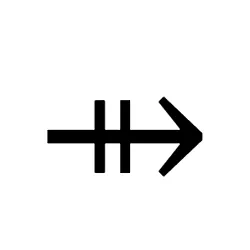 Right Arrow with Double Vertical Stroke Webp Image