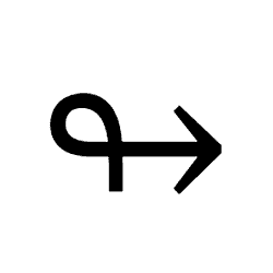 Right Arrow with Loop PNG Image