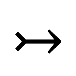 Right Arrow with Tail PNG Image