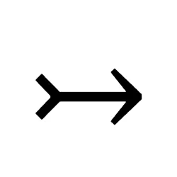 Right Arrow with Tail Webp Image