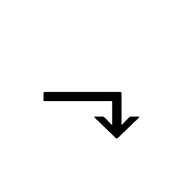 Right Arrow with Tip Down Webp Image