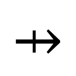 Right Arrow with Vertical Stroke PNG Image