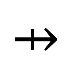 Right Arrow with Vertical Stroke Webp Image