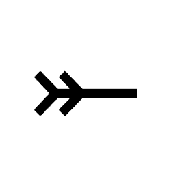 Right Double Arrow-Tail PNG Image