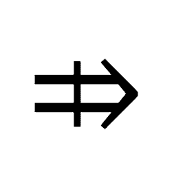 Right Double Arrow with Vertical Stroke PNG Image