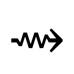 Right Squiggle Arrow PNG Image