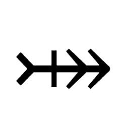 Right Two-Headed Arrow with Tail with Vertical Stroke PNG Image