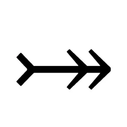 Right Two-Headed Arrow with Tail Webp Image