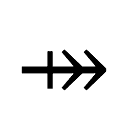 Right Two-Headed Arrow with Vertical Stroke PNG Image