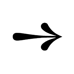 Teardrop-Barbed Right Arrow PNG Image