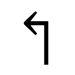 Up Arrow with Tip Left PNG Image