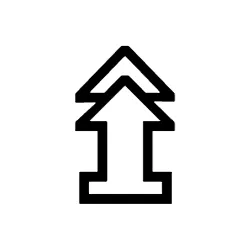 Up White Double Arrow On Pedestal Webp Image