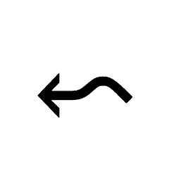 Wave Arrow Pointing Directly Left PNG Image