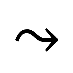 Wave Arrow Pointing Directly Right PNG Image